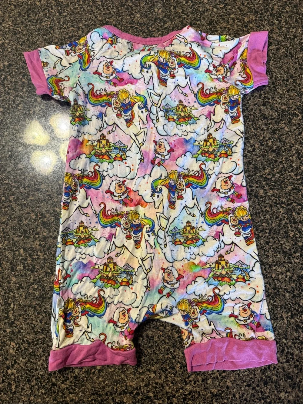 Little Snuggles Rainbow Brite Bamboo Shortie 9-12M